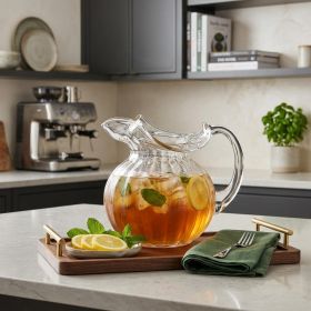 Mouth Blown Glass Pitcher  42 Oz
