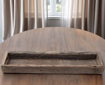 Meduim Natural Brown Reclaimed Wood With Grains And Knots Highlight Tray