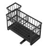 Kitchen Sink Caddy Organizer, 2 Tier Sponge Holder for Kitchen Sink with High Brush Holder & Divider, Storage Rack with Rotatable Drainage Spout, Cou