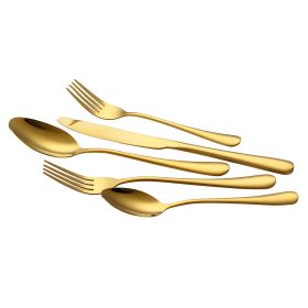 60-Piece Gold Silverware Set, Food-Grade Stainless Steel Flatware Utensils for 12, Mirror Finished Cutlery Set, Dishwasher Safe Eating Tableware for
