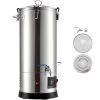 Beer Brewing Equipment, 8 Gal/30L 304 Stainless Steel Home Beer Brewer,1500W All-in-One Home Brewing Kit with Tall strainer, Integrated Inner Barrel