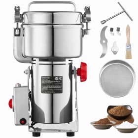 1000g Electric Grain Mill Grinder, High Speed 3000W Commercial Spice Grinders, Stainless Steel Pulverizer Powder Machine, for Dry Grains Spices Cerea