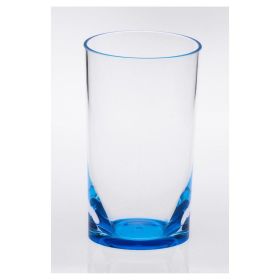 Oval Halo Acrylic Glasses Drinking Set of 4 Hi Ball (15oz), Plastic Drinking Glasses, BPA Free Cocktail Glasses, Drinkware Set, Plastic Water Tumbler