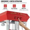 Popcorn Maker, 850W Popcorn Popper Machine, 8 Oz Kettle Makes 48 Cups per Batch, Countertop Popcorn Maker with Tempered Glass, Includes 4 Scoops, Mov
