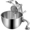 Rotary Cheese Grater, Zinc Alloy Rotary Vegetable Mandoline, Manual Cheese Mandoline with 5 Stainless Steel Cutting Cones, Manual Vegetable Grater wi