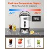 Insulated Beverage Dispenser, 1.5 Gal/6L Stainless Steel Thermal Drink Server with Spigot & Temp Display, Suitable for Hot and Cold Drinks, for Tea C