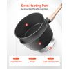 Saucepan Set, 1.5 QT & 2.5 QT Nonstick Saucepan with Glass Lids, Multipurpose Cooking Sauce Pots with Detachable Handles, Sauce Pan Kitchen Cooking P