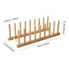 1pc Bamboo Dish Plate Bowl Drainer Storage; Cup Book Pot Lid Cutting Board Drying Rack; Stand Drainer Storage Holder Organizer Kitchen Cabinet; Keep