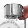 JS Swan Stainless Steel Drain Basket for Kitchen Sink – Sink Drain Strainer Basket, Swan Sink Strainer, Stainless Steel Draining Basket for Sink, Kit