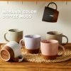 Morandi Color Ceramic Coffee Mugs Set of 6 (Large),18 oz Coffee Cups with Handle, Latte Mug, Big Mug for Women, Men, Great for Tea Hot Chocolate, Mic