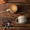 Ceramic Coffee Mugs Set of 4 | 12 oz Stoneware Coffee Cups | Lead-Free, Non-Toxic | Microwave and Dishwasher Safe | Comfortable Handle | Aesthetic No