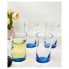 Oval Halo Acrylic Glasses Drinking Set of 4 Hi Ball (15oz), Plastic Drinking Glasses, BPA Free Cocktail Glasses, Drinkware Set, Plastic Water Tumbler