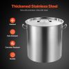 Stainless Steel Stockpot, 84 Quart Large Cooking Pots, Cookware Sauce Pot with Basket, Lid, and Handle, Heavy Duty Commercial Grade Stock Pot, Sandin
