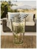 Palm Tree Design Acrylic Glasses Drinking Set of 4 Hi Ball (20oz), Plastic Drinking Glasses, BPA Free Cocktail Glasses, Drinkware Set, Plastic Water