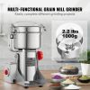 1000g Electric Grain Mill Grinder, High Speed 3000W Commercial Spice Grinders, Stainless Steel Pulverizer Powder Machine, for Dry Grains Spices Cerea