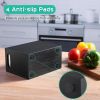 Black Utensil Holder for Kitchen Counter - 2 Compartment Large Utensil Caddy Organizer for Countertop - Kitchen Tool Holder for Spatula Ladles