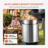 Stainless Steel Stockpot, 84 Quart Large Cooking Pots, Cookware Sauce Pot with Basket, Lid, and Handle, Heavy Duty Commercial Grade Stock Pot, Sandin