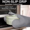6pcs Pot Holders and Oven Mitts Heat Resistant, Non-Slip Silicone Mini Oven Gloves and Hot Pads for Kitchen,15" Extra Long Oven Gloves for Cooking,Gr