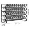Spice Rack Organizer for Cabinet, Spice Organizer with 36 Empty Spice Jars, Lids, Spice Labels, and Funnel Complete Set, Seasoning Organizer for Coun