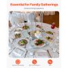 20 in Glass Lazy Susan Turntable, 360° Rotation Round Clear Tabletop Rotating Tray, Tempered Glass Dining Table Centerpiece, Smooth and Silent Spin,