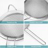 2 Pack Fine Mesh Strainer, Small Stainless Steel Sieves with Handles, for Steeping Loose Leaf Tea, Straining Cocktail, Juice and Sifting Flour, Powde