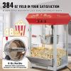 Popcorn Maker, 850W Popcorn Popper Machine, 8 Oz Kettle Makes 48 Cups per Batch, Countertop Popcorn Maker with Tempered Glass, Includes 4 Scoops, Mov