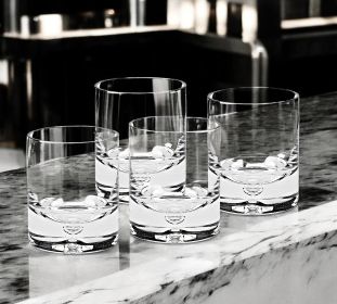 4 Pc Set Old Fashioned Lead Free Crystal Scotch Glass (size: 6 Oz)
