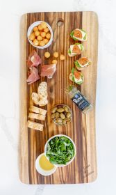Artisan Organic Natural Wood Anti Bacterial Cutting Board (size: 28")