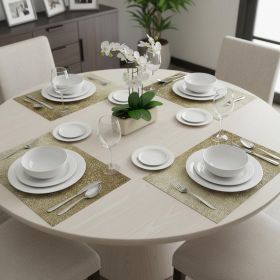 18" Set of Four Vinyl Placemats (Color: Gold)