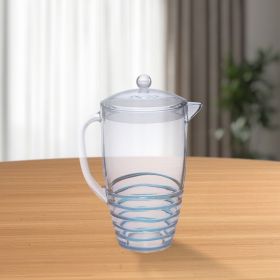 2.5 Quart Acrylic Pitcher (Color: Clear And Blue Swirl)