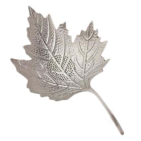 Tin Tea Strainer Handmade Tea Infuser Chinese Style Tea Strainer Tea Filter Kung Fu Tea Accessory,Silver (Color: Maple Leaf)