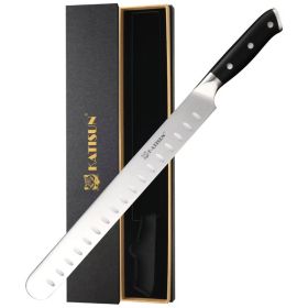 spec10-inch Carbon Steel Chef Knife For Beef, Turkey, And Ham, With Triple Rivet Handle (Option: 17inch)